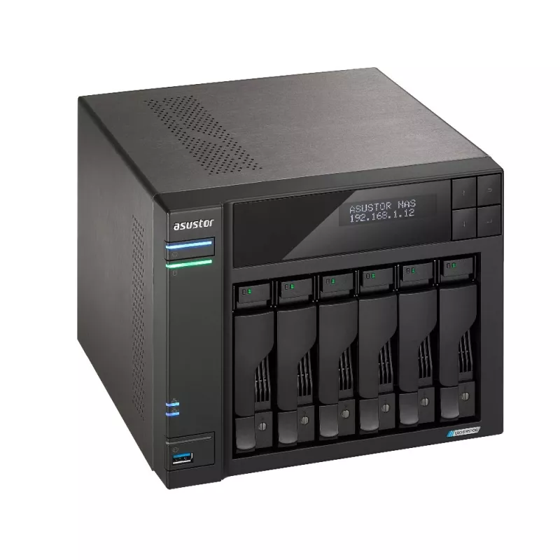 Asustor LOCKERSTOR 6 NAS darbalaukio Intel® Celeron® N5105 8 GB DDR4 HDD ADM juoda