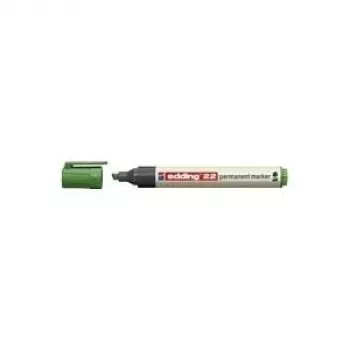 Permanentinis markeris Edding 22 EcoLine Chisel Tip žalias