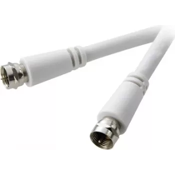 SpeaKa Professional SAT jungiamasis kabelis [1x F-kištukas - 1x F-kištukas] 1,50 m 90 dB Baltas (SP-7870000)