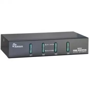 Inter-Tech Argus KVM-AS-41DA – KVM / garso jungiklis – 4 × KVM / garsas – stalinis (88887201)