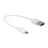 USB kabelis DeLOCK 84805 USB 2.0 0,2 m USB A Micro-USB B baltas