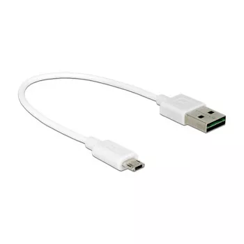 USB kabelis DeLOCK 84805 USB 2.0 0,2 m USB A Micro-USB B baltas