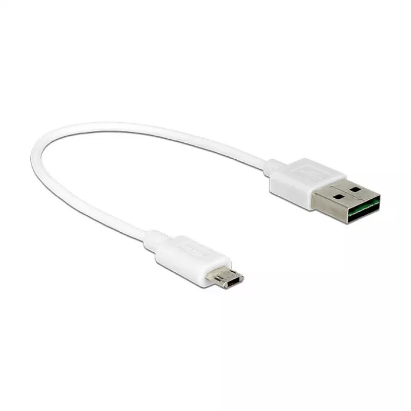 USB kabelis DeLOCK 84805 USB 2.0 0,2 m USB A Micro-USB B baltas