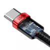 Baseus Cafule PD2.0 100W greito įkrovimo USB Type-C laidas (20V 5A) 2m Raudonas+Juodas