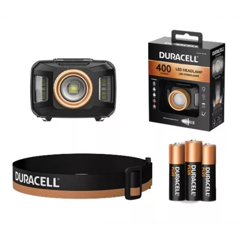 Duracell DH400 priekinė lemputė juoda, oranžinė