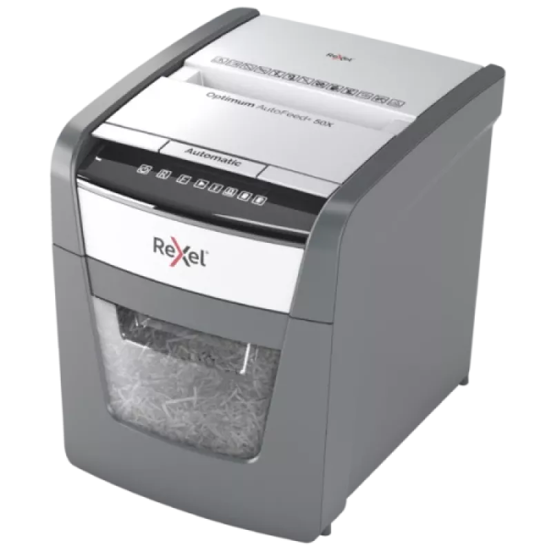 Rexel Optimum AutoFeed+ 50X automatinis skersinio pjovimo popieriaus smulkintuvas P4