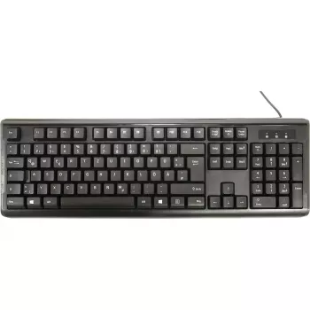 Inter-Tech AC KB-102DE stalinė klaviatūra su pele USB juoda 1000dpi 105 mygtukai laidinė (88884138)