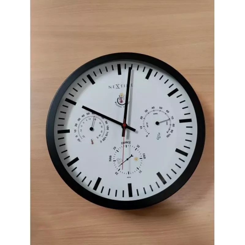 NeXtime klok 2635zw Oranžinė stotis, Ø34 cm, sieninis, juodas