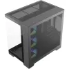 Korpusas Silentware View A-RGB Black VIEWBLACK vidutinis bokštas su A-RGB apšvietimu