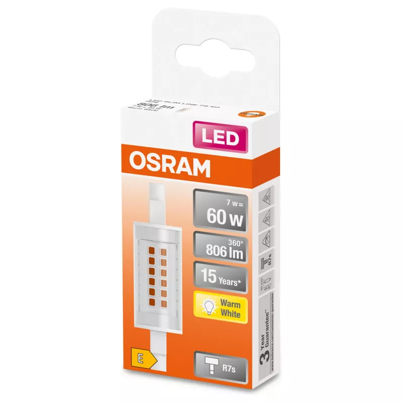 LEDvance Osram SLIM LINE LED lempa R7s 7 W 806 lm 2700 K (šilta balta)