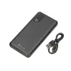 Power bank Extralink EPB-098B 10000 mAh, LiPo, 2× USB-A + 1× USB-C, juoda