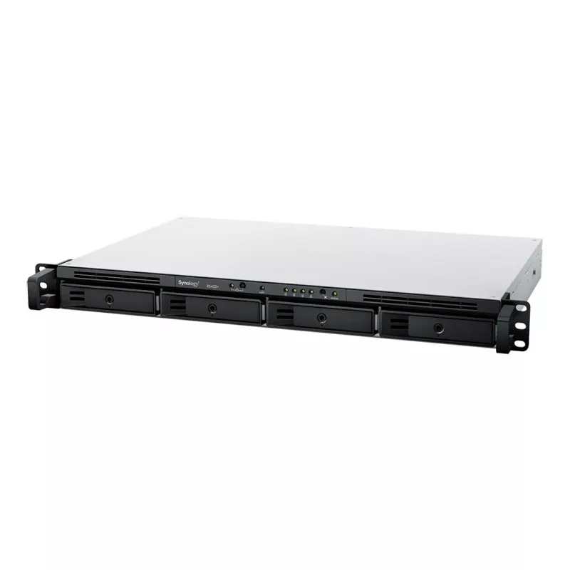 Synology RackStation RS422+ NAS / saugojimo serveris, stovas (1U), Ryzen Embedded R1600, 2 GB DDR4, DSM, juoda