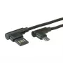 ROLINE USB 2.0 laidas, kampuotas, Type A reversinis - Micro B, ST/ST, juodas, 0,8 m (11.02.8720)