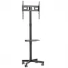 Mobilus televizoriaus stovas MACLEAN MC-949, 32–55 col., VESA 75×75–400×400 mm, 25 kg, 147–155 cm, lentyna, juodas