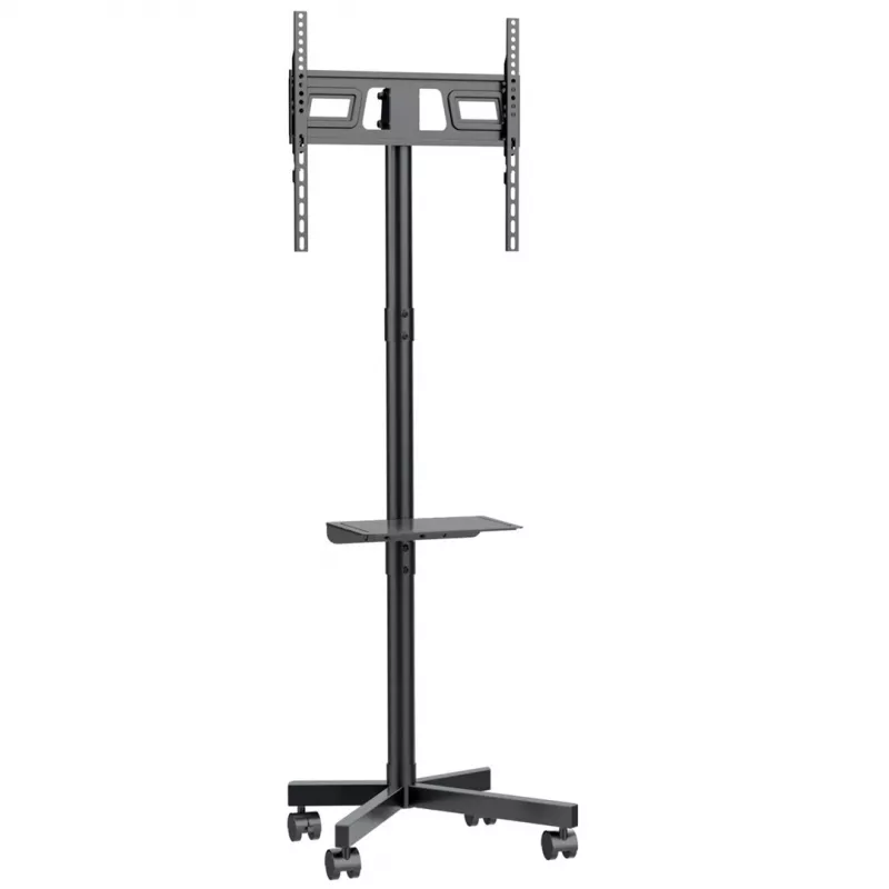 Mobilus televizoriaus stovas MACLEAN MC-949, 32–55 col., VESA 75×75–400×400 mm, 25 kg, 147–155 cm, lentyna, juodas