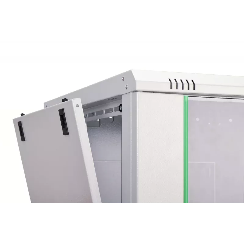 Ant sienos montuojamas 19 colių spintos korpusas DIGITUS Dynamic-N DN-37106 — 9U, 600×600 mm, IP20, su rakinamomis durelėmis