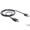 USB laidas DeLOCK EASY-USB 2.0-A 1m juodas