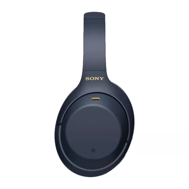 Ausinės Sony WH1000XM4L.CE7, uždengiančios ausis, laidinės ir belaidės (Bluetooth, USB-C), mėlynos, lankeliu ant galvos