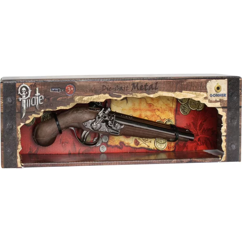 Metalinis piratų pistoletas Pulio modelis 15541/0 su realistišku dizainu