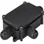 Wentronic Goobay IP-66 apsauginė dėžė gnybtams PG9, juoda – saugiam 3 kabelių sujungimui (56660)