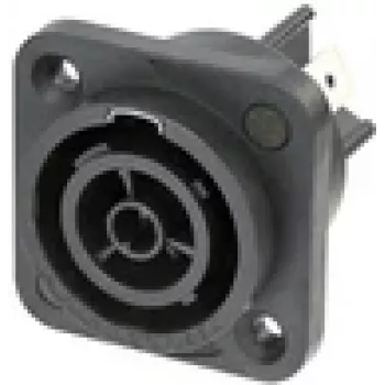 Neutrik NAC3FPX-TOP - Juodas - poliamidas - nerūdijantis plienas - varis - vario lydinys - IP65 - 2,5 mm²