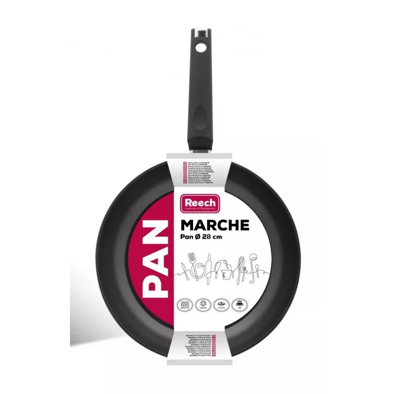 Aliumininė keptuvė su nepridegančia danga LP1003 MARCHE 28cm juoda