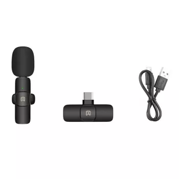 Belaidis mikrofonas Puluz PU3151B apykaklinis USB-C