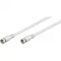 Wentronic Goobay SAT jungiamasis laidas, 100% ekranuotas, baltas, 3,5 m – F kištukas – F kištukas (27498)