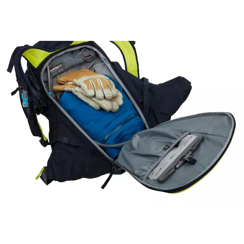 Thule 3610 Upslope 35L kuprinė su nuimama oro pagalve 3.0, skirta slidėms ir snieglentei, Lime Punch