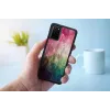 Telefono dėklas iKins, Samsung Galaxy S20+ — vandens gėlės dizainas, juodas