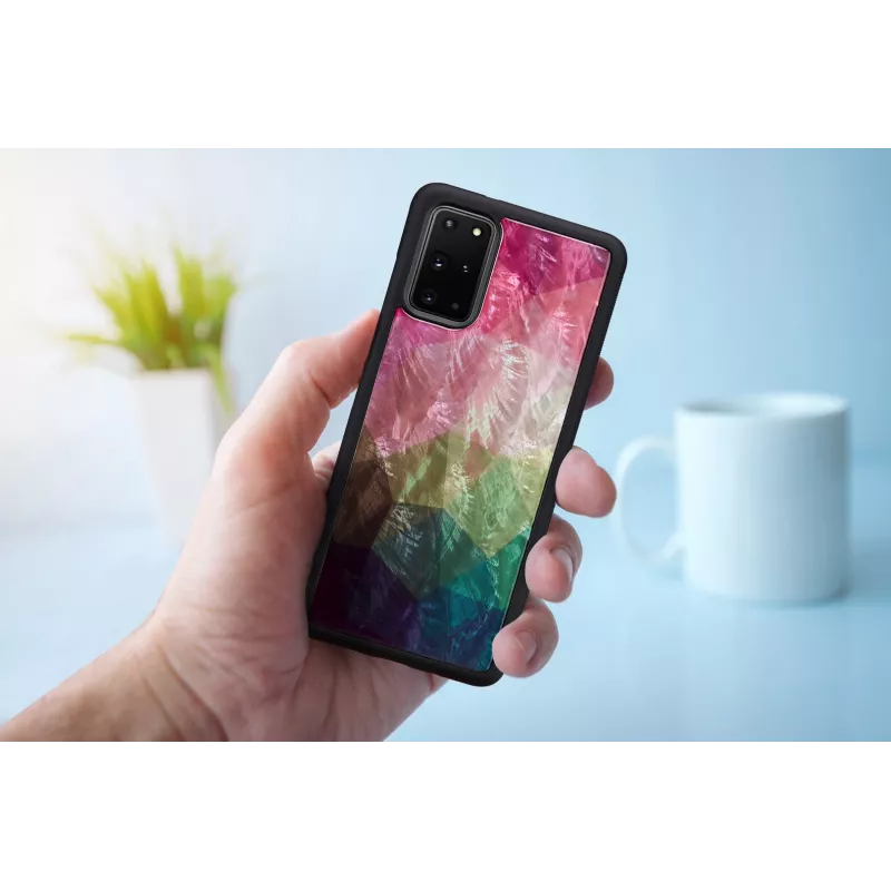 Telefono dėklas iKins, Samsung Galaxy S20+ — vandens gėlės dizainas, juodas