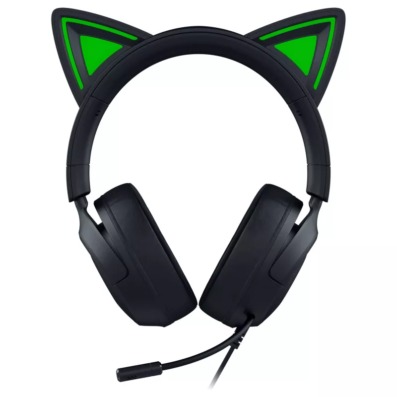 Laidinis žaidimų ausinių komplektas Razer Kraken Kitty V3 X — ant ausų, integruotas mikrofonas