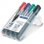 Markeriai Staedtler Lumocolor 350 WP4 4 vnt. Juoda Mėlyna Žalia Raudona