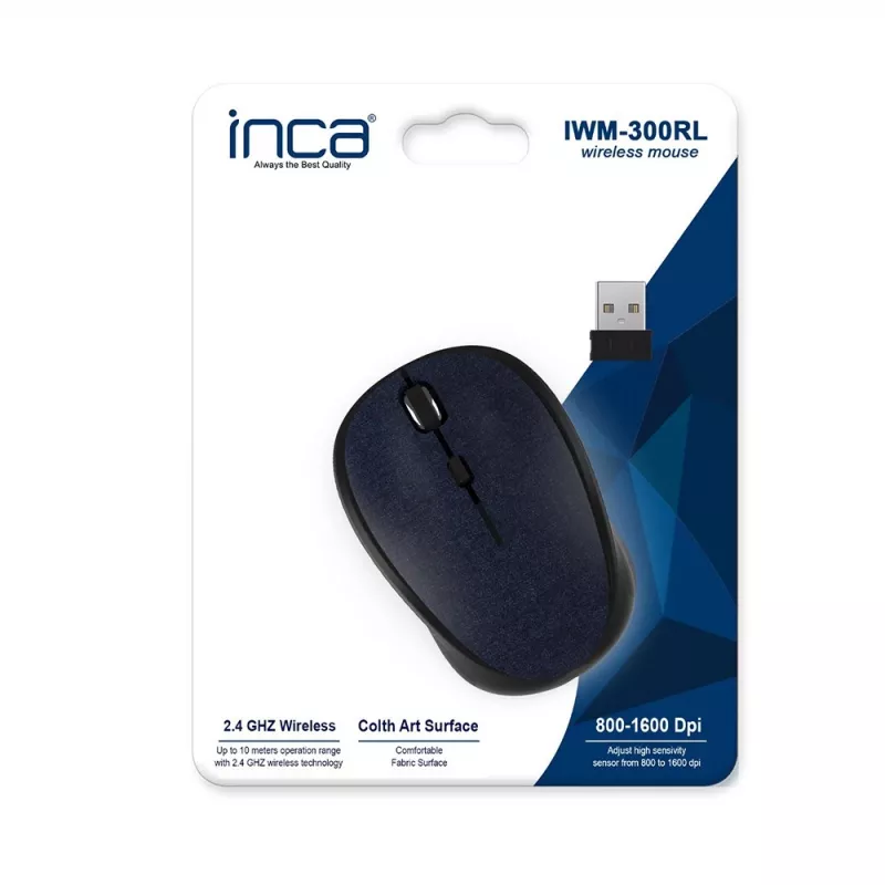 Cian Technology GmbH INCA IWM-300RL belaidė pelė Nano-USB 1600 DPI audinio paviršius
