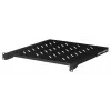 Rack lentyna LANBERG AK-1005-B — 1U 19 colių fiksuota lentyna, 500 mm gylis, 482,6×45 mm, juoda, 25 kg talpa