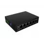 Tinklo jungiklis LANBERG ILFE-4P-1GE-1S-90 – nevaldomas lengvo pramoninio PoE, 4 prievadai (PoE), 1×GigE, 1×SFP, DIN bėgelis