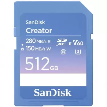 „SanDisk 512 GB SDXC UHS-II Creator“ – didelės talpos SD kortelė profesionalams