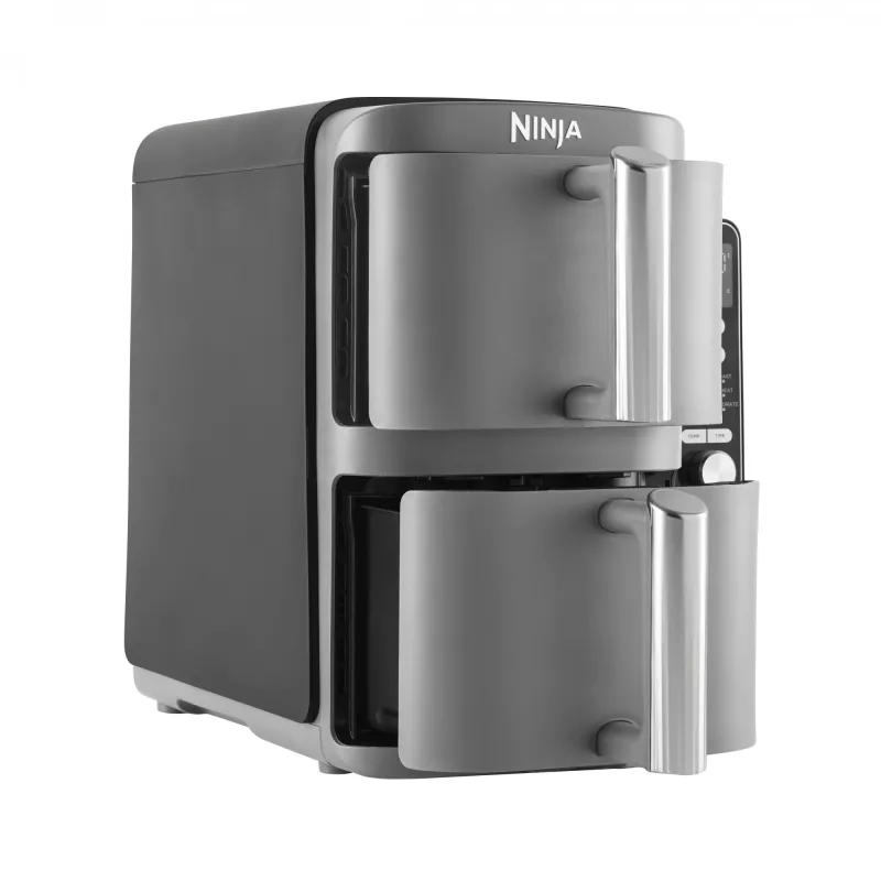 Ninja SL400EU dvisluoksnis oro gruzdintuvas Double 9.5 L 2470 W Juoda, Pilka