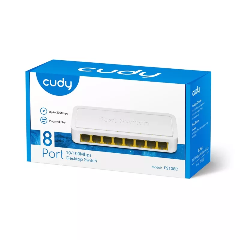 Cudy FS108D Fast Ethernet 10/100 tinklo jungiklis