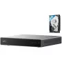 Tinklinis vaizdo registratorius Eufy S4 — 8 kanalų NVR, 4K (3840x2160), 2 TB HDD, plečiamas iki 16 TB, juodas/pilka