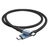 Vention USB 2.0 5A 240W 1m JUODAS USB-C į USB-C laidas