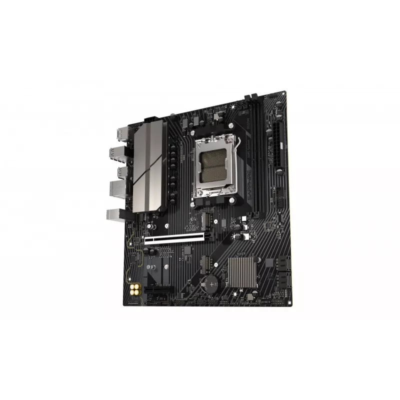 Motininė plokštė Sapphire B650M-E (AMD B650) micro ATX, lizdas AM5, DDR5, 2x DIMM, 96GB, 2x M.2 (PCIe5/4), 4x SATA III, 2.5Gb LAN