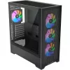 Korpusas Silentware Core 100 A-RGB Juodas — CORE100BLACK, vidutinis bokštas, A-RGB apšvietimas