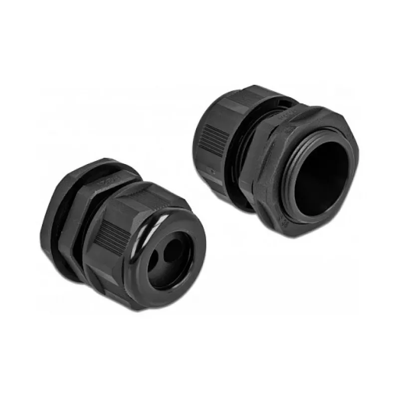 Kabelio įvadas DeLOCK 60371 juodas plastikinis 2 vnt.