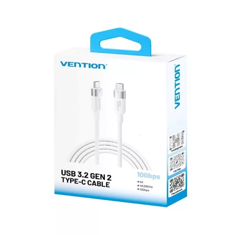 Vention USB 3.2 5A 10Gbps 1m WH USB-C į C laidas