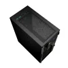 Korpusas GEMBIRD CCC-FC-4000 Midi Tower juodas, grūdintas stiklas, RGB apšvietimas, ATX/Micro-ATX/ITX