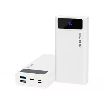 Nešiojamas maitinimo bankas BLOW PB20E 20000mAh QC+PD 20W su USB-C, 2×USB-A, Lightning įėjimu, polimerine baterija