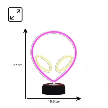 Stalinė lempa MANTA SNL86PK Style Neon Lights UFO Pink – dekoratyvinė neoninė rožinė lempa