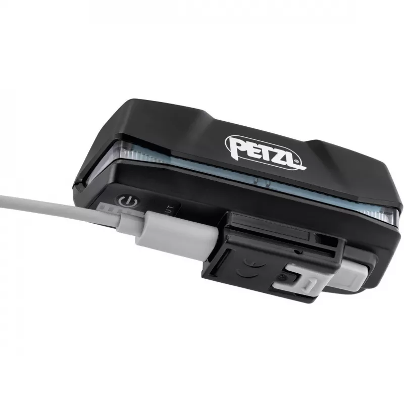 Priekinė LED galvos lemputė Petzl NAO RL juoda oranžinė 1500 lm USB-C