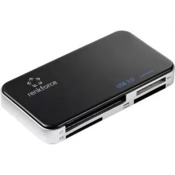 Renkforce RF-PCR-350 išorinis USB 3.0 kortelių skaitytuvas, juodas (RF-5173664)
